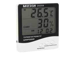 Цифровой настольный термогигрометр с выносным датчиком МЕГЕОН 20209