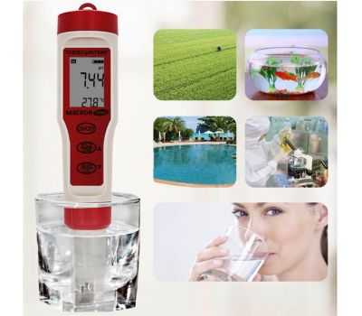 Тестер воды 4 в 1 (солемер/кондуктометр/pH- метр/термометр) МЕГЕОН 17002