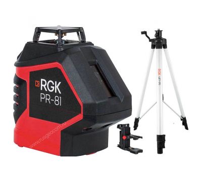 Комплект: лазерный уровень RGK PR-81 + штатив RGK LET-170, кронштейн RGK K-7