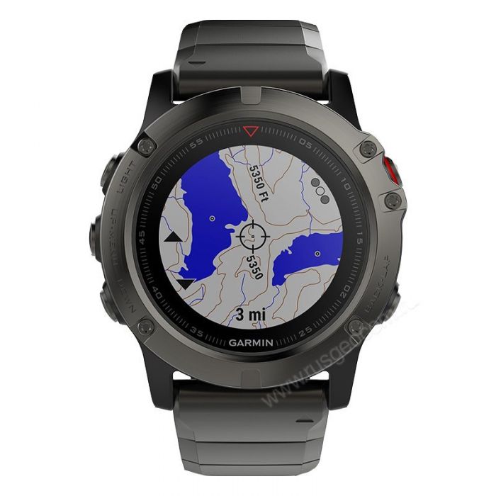 Часы Garmin Fenix 5X Sapphire с GPS, серые с металлическим браслетом