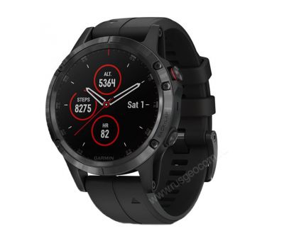 GPS-часы Garmin Fenix 5 PLUS Sapphire черные с черным ремешком