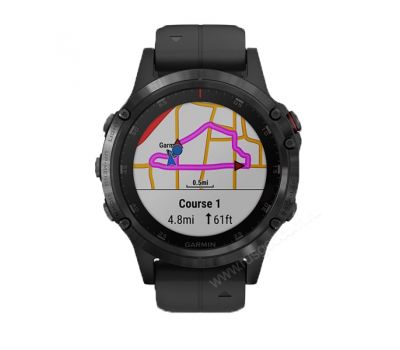 GPS-часы Garmin Fenix 5 PLUS Sapphire черные с черным ремешком