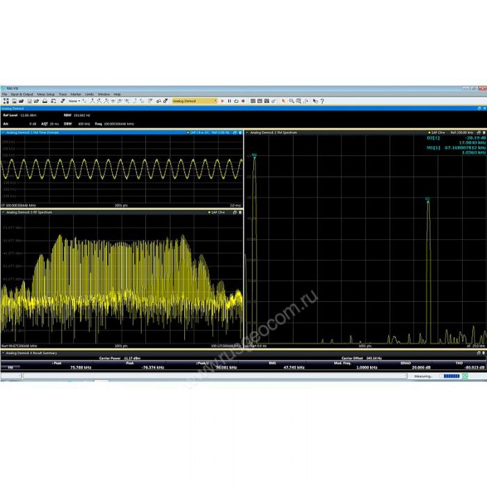 Анализ аналоговых видов модуляций Rohde&Schwarz VSE-K7 для анализаторов спектра и сигналов